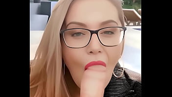 Glasses wearing jenkowski sucking big cock and gets cummy reward Glasses wearing jenkowski sucking big cock and gets cummy reward