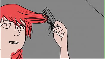 Dibujo rápido de una chica pelirroja desnuda con una toalla Dibujo rápido de una chica pelirroja desnuda con una toalla
