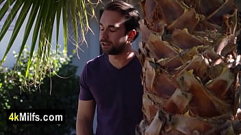 Busty blonde stepmom fucked after her workout