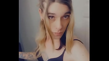 Pretty shemale likes to play with cock Pretty shemale likes to play with cock