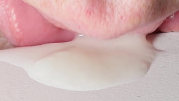 Cum on my lips and tongue Cum on my lips and tongue