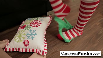 Hot blonde gets banged by santa Hot blonde gets banged by santa