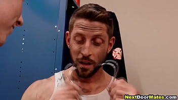 Gay boy fucked in mouth and pussy by dilf fireman