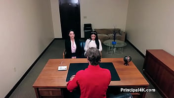 34dd boobies for the head teacher in threesome