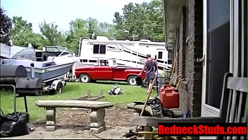 Rugged straight bluecollar stud strokes his meaty cock