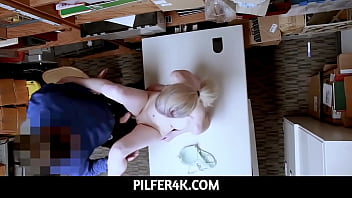 Cute blonde shoplifter found guilty and fucked Cute blonde shoplifter found guilty and fucked