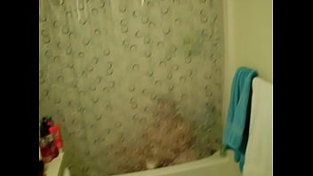 Vintage vid i caught in 2009 of wife blasting her pussy with showerhead on hidden cam
