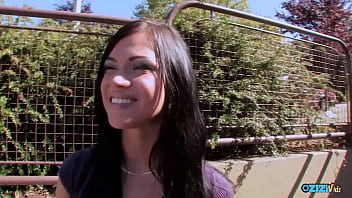 Picked up babe gets her pussy eaten and fucked by a hard cock