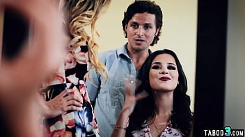 Busty bisex sharing stepsons big cock with teen Busty bisex sharing stepsons big cock with teen