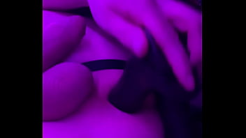 Young crossdresser fucks himself with black cock