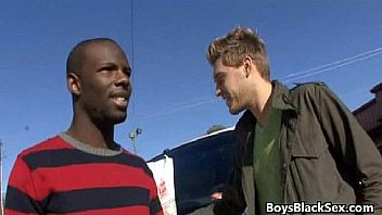 Muscular black dudes fuck white gay boys 13