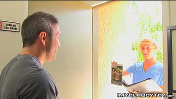 Blond twink ass banged by hunky Blond twink ass banged by hunky