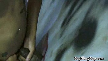Interracial handjob with horny Interracial handjob with horny