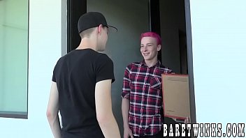 Twinks fuck bareback and cum spray