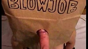 Paperbag blowjob and swallow Paperbag blowjob and swallow