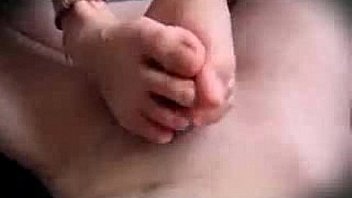 Footjob with cum on feet on Footjob with cum on feet on
