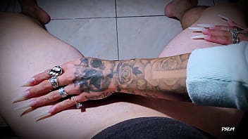 Handjob with long nails and multiple cumshot Handjob with long nails and multiple cumshot
