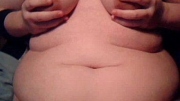 Fatty plays with tits Fatty plays with tits