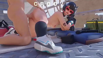 Fortntie evie from behind Fortntie evie from behind