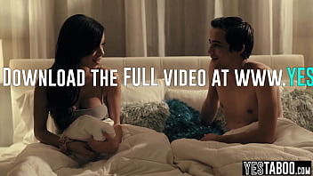 Stepsister gets her big tits latina teen bestie for her horny stepbrother to fuck