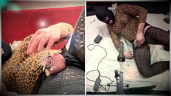 Jett hoover machine fucked with fists and huge dildos while pissing and cumming in own mouth and another hands free orgasm