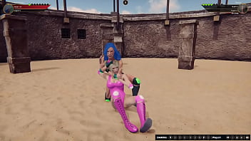 Twiggy vs barbie nf3d female mma battle combat arena Twiggy vs barbie nf3d female mma battle combat arena