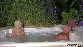 Skinny german girl talk to sex at holiday trip by stranger