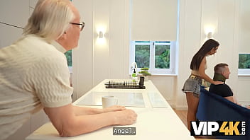 Vip4k cheating in the kitchen hot sex with black angel