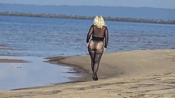 Black style flashing on the beach Black style flashing on the beach