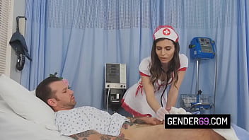 Hot transgender nurse gives sloppy blowjob to her patient and gets her ass banged Hot transgender nurse gives sloppy blowjob to her patient and gets her ass banged