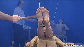 Amateur feet whipping and foot fetish of bondage babe in hardcore bdsm Amateur feet whipping and foot fetish of bondage babe in hardcore bdsm