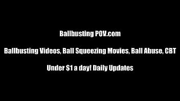Ballbusting and ball squeezing femdom vids Ballbusting and ball squeezing femdom vids