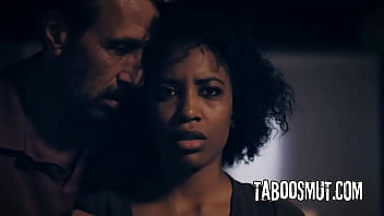 Black babe rides on a hard cock after the photo session Black babe rides on a hard cock after the photo session