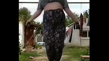Bouncing boobs stunning workout in home ground Bouncing boobs stunning workout in home ground