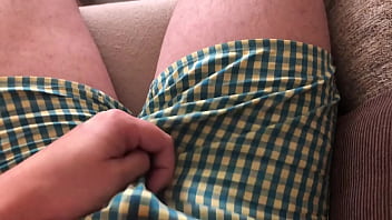 Horny boy creams in boxers Horny boy creams in boxers
