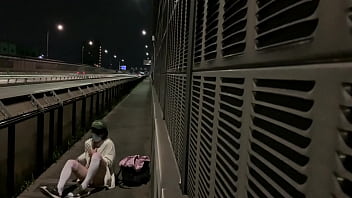 女装まゆの夜の国道大胆全裸露出 女装まゆの夜の国道大胆全裸露出