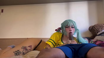 Amberzinha cosplay's hatsune miku ft qrozne