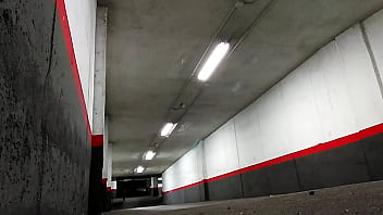 Fully naked in an underground car park Fully naked in an underground car park