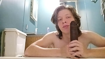 Guzzling black dildo Guzzling black dildo