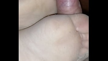 Homemade footjob with nude nylons Homemade footjob with nude nylons