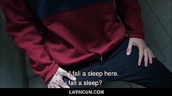 Amateur latino twink found napping in public bathroom blows two men for some money pov Amateur latino twink found napping in public bathroom blows two men for some money pov