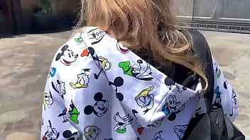 Cheetah adora gets fucked from behind by a man in a car at disney Cheetah adora gets fucked from behind by a man in a car at disney