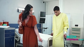 Busty perverted blonde doctor swaps stepsons with a concerned patient at hospital Busty perverted blonde doctor swaps stepsons with a concerned patient at hospital