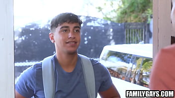 Big cock step dad threesome fucks step son and his buddy Big cock step dad threesome fucks step son and his buddy