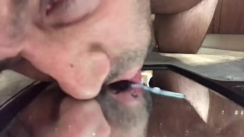 Sucking a good cum load into my mouth