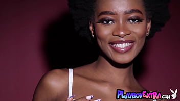 Skinny black muse stripping and showing her dark pussy Skinny black muse stripping and showing her dark pussy