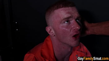 Angry stepdad fucks step son in the jail cell Angry stepdad fucks step son in the jail cell