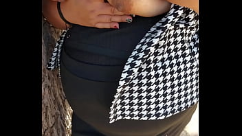 Showing my big tits on the park Showing my big tits on the park