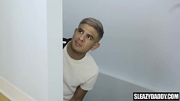 Gay stepson anal fucked bareback by sleazy stepdad