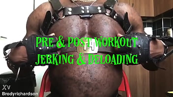 Brody black muscle daddy workout induced horn Brody black muscle daddy workout induced horn